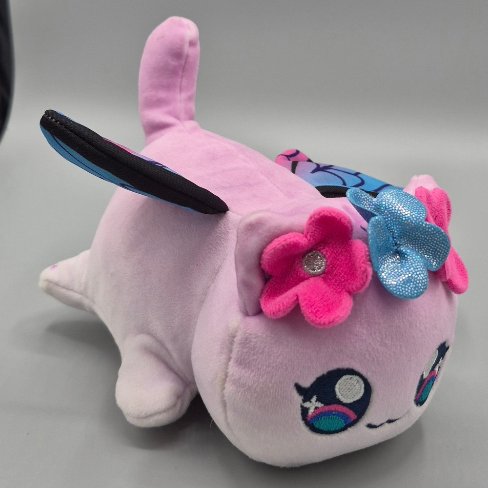Aphmau MeeMeows Mystery Plush Fairy Cat Pink Butterfly Wings Flower Crown 6 Inch